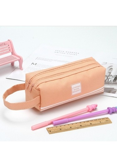 Elegant Choices Büyük Kapasiteli Oxford Kumaş Kalem Kutusu - Gri Srujgp Diğer