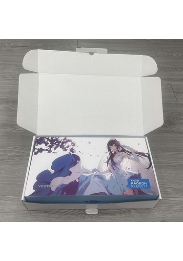 Pazly Kalın Beyaz Grafik Kart Ambalaj Kutusu, Yeston Uyumlu, 40,5x23x8,5 Cm, Güçlendirilmiş Koruma Beyaz