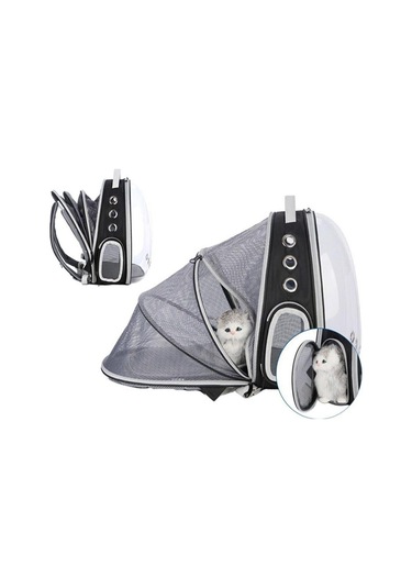 Krater Fileli Açılabilir Şeffaf Astronot Kedi Taşıma Çantası 65 x 45 x 25 CM