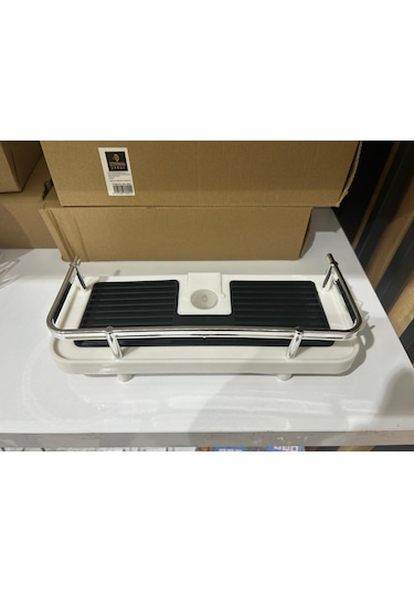 Sürgü Duş Organizeri Sabunluğu Beyaz