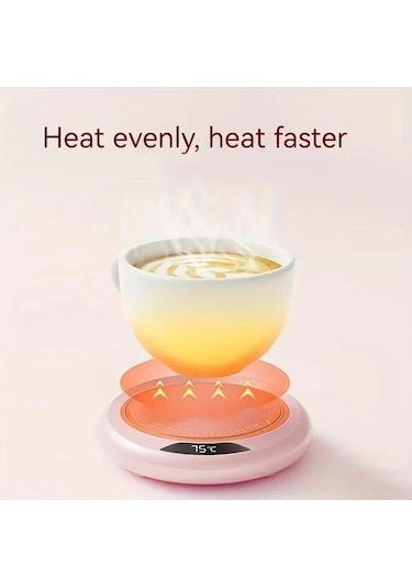 Fastbuy Turcoshop11 Beyaz Cop Rose Usb Isıtmalı Bardak Altlığı - 3 Ayarlı, Her Mevsim İçin Sıcak İçecekler