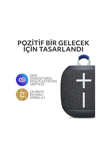 Ultimate Ears Wonderboom 4 Taşınabilir Su Geçirmez Bluetooth Hoparlör, Büyük Bas Ve 360 Derece Ses - Siyah