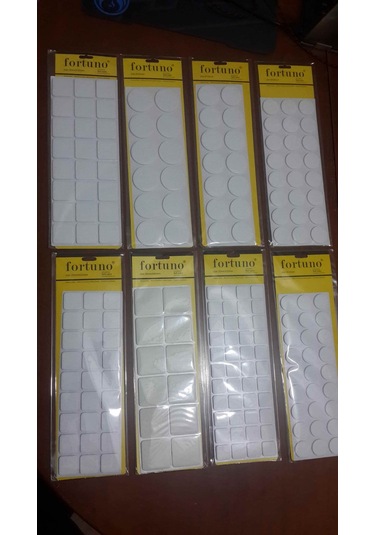 Mobilya Masa Sandalye İçin 1 Paket Daire / Kare Yapışkanlı Keçe Kahve-Beyaz