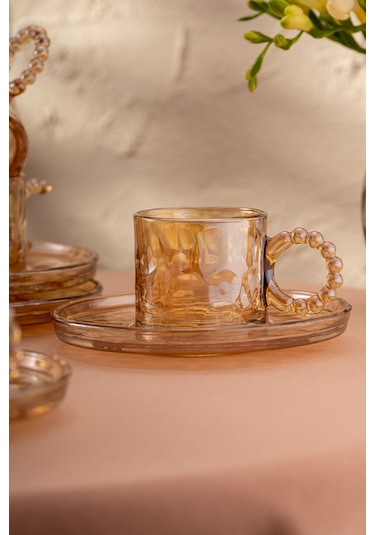 Emsan Çifte Kavrulmuş 100 Ml 6'lı Kahve Fincan Takımı Kahverengi