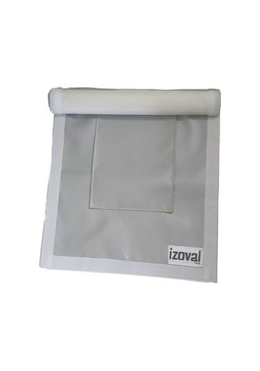 Kamp Çadırı Soba Bacası Çıkışı Yanmaz + Su Geçirmez Kumaş Çift Katlı Gri