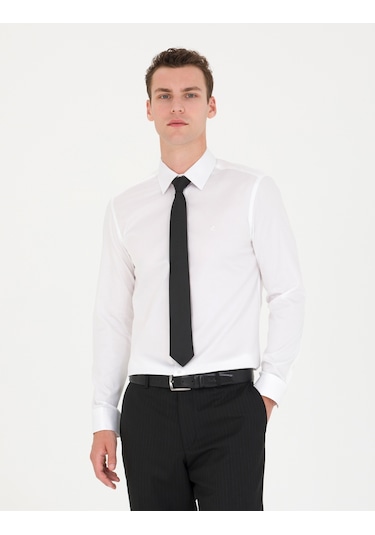 Pierre Cardin Erkek Beyaz Basic Gömlek 50277147-vr013 Beyaz