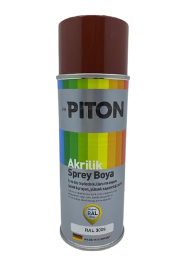 Piton Akrilik Sprey Boya 400 Ml Ral3009 Oksit Kırmızı