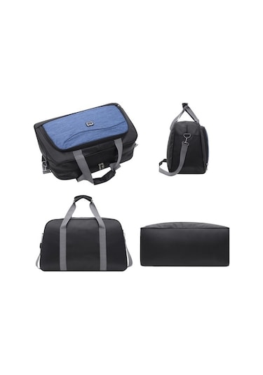 Tongxida Geniş Kapasiteli Bagaj Çantası İş Seyahat Çantası Hafif Çapraz Çanta, Boyut: Büyük Siyah Siyah