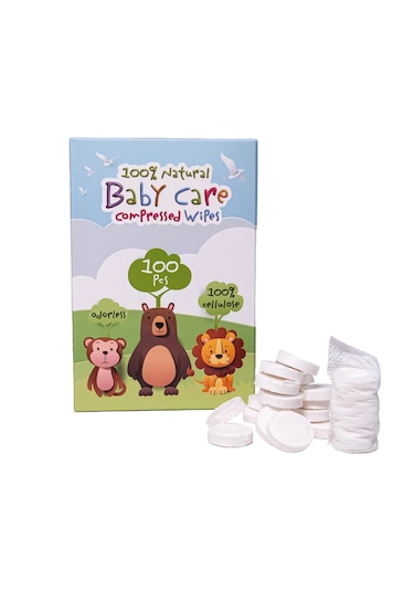 Bebekler İçin Sıkıştırılmış Tablet Mendili 100 Adet Ve Temizlik H