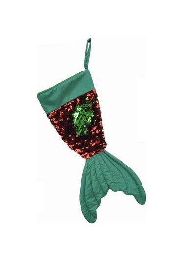 Pazly Yılbaşı Suntek Şeker Pullu Kuyruğu Hediye Çorap C Balık İz