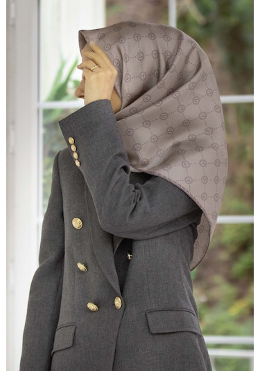 Twill İpek Eşarp Taş Rengi (52033)