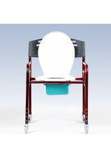 Pelitmed Tekerlekli Yükseklik Ayarlı  Hasta Tuvalet  Sandalyesi