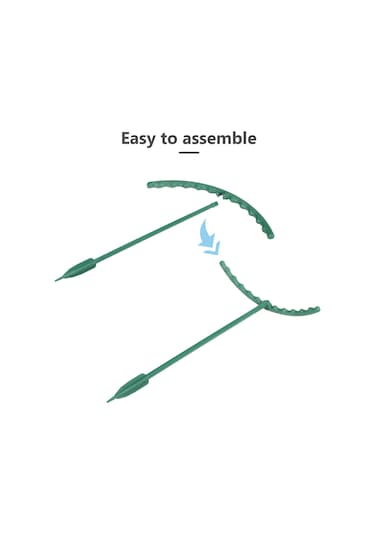 Dofolink Bitkileri Dikey Tutmak İçin Yeşil Plastik Bitki Desteği, Saçakları Koruma, Birleştirilebilir Tasarım, 6 Adet Set