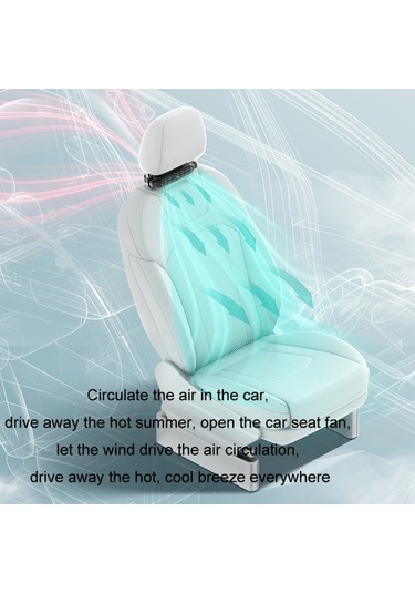 Araba Türbini Yüksek Rüzgar Usb Eklenti Koltuk Geri Fan Cf03 Siyah