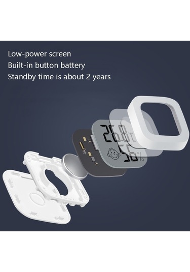 Sones Sıcaklık Ve Nem Ölçer Bebek Odası Sıcaklık Ölçer Beyaz