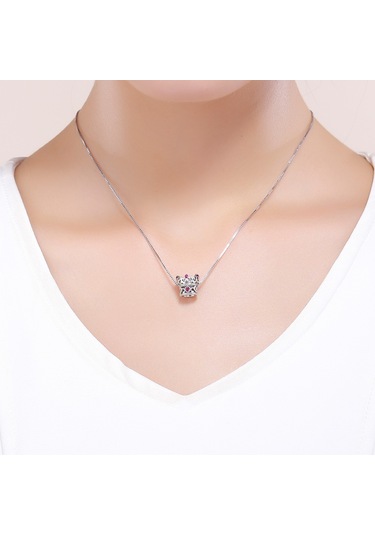 S925 Ayar Gümüş Kırmızı Taç Boncuk Dıy Bilezik Aksesuarları Çok Renkli