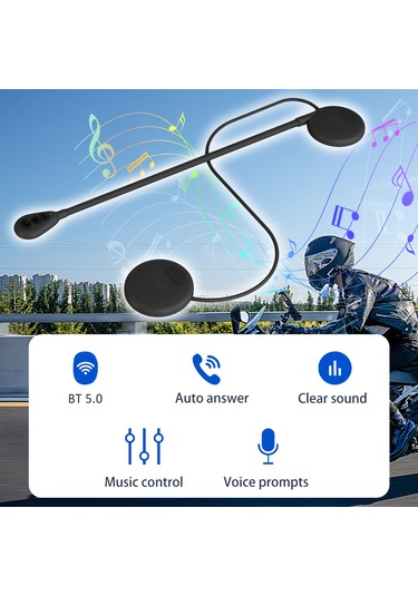 Tenfowee Motorsiklet Kaskı İçin Bluetooth 5.0 Kulaklık - Sesli Komut, Müzik Kontrolü Ve Kablosuz Konuşma
