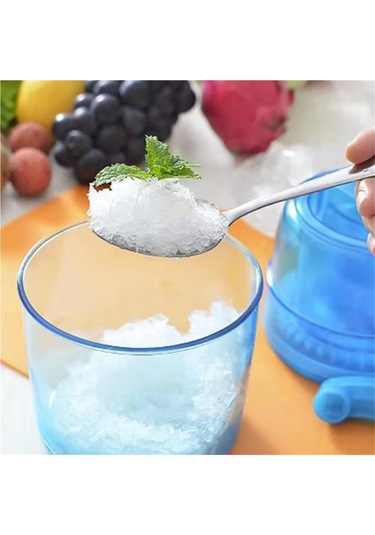 Jialan Taşınabilir El İşletilen Buz Kırıcı Tıraş Çocuklar Mavi