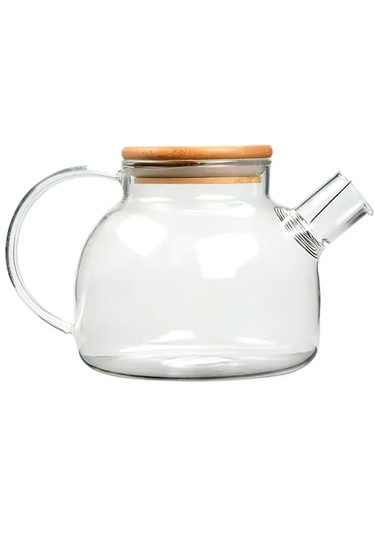 Bambu Kapaklı Borosilikat Cam Demlik 1000ml Royaleks-cm-2000 Asorti