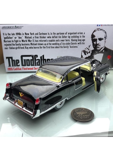 1955 Cadillac Fleetwood The Godfather Black 1 18 Greenlight