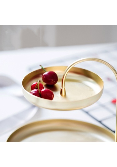 Sones Çift Katmanlı Tepsi Mücevher Rafı Anahtar Ruj Kozmetik Şifonyer Depolama Tepsisi Çift Katmanlı