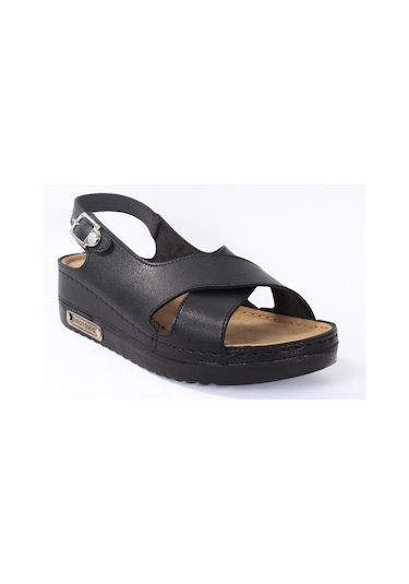 Dagoster Dza37-3031 Siyah Günlük Ortopedik Kadın Sandalet 001