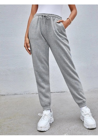 Kadın Gri Jogger Eşofman Altı Gri-70303