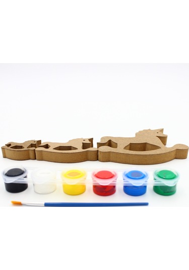 Na Neşeli Ahşap Ahşap Unıcorn Figürü 3 Lü Takım 15cm 10cm 6cm Ahşap Boyama Ürünü.boyama Etkinliği.okul Öncesi Model 3lüunıcornboyalı