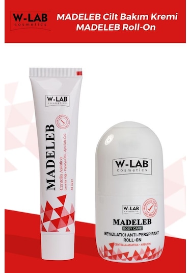 W-Lab Cosmetics Madeleb Krem + W-Lab Cosmetics Roll On Set