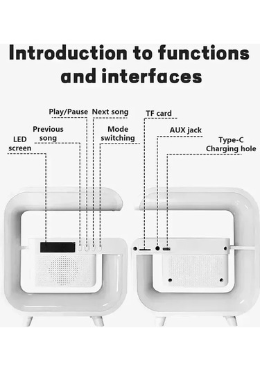 Conventions1 Kablosuz Şarj İstasyonu Masa Lambası Gece Lambası