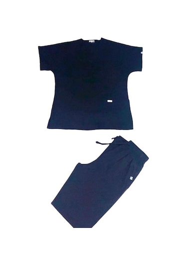 Makara V Yaka Bayan Yarasa Kol Doktor Hemşire Cerrahi Takım Ünifo