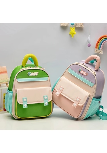 Honeybeeshop Mavi Pembe Yüksek Kaliteli Anaokulu Sırt Çantası 3-6 Yaş Ayarlanabilir Askılar Dayanıklı Mavi Pembe