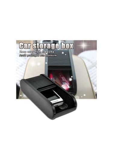 Araba Çok Fonksiyonlu Teleskopik Çekmeceli Saklama Kutusu Siyah