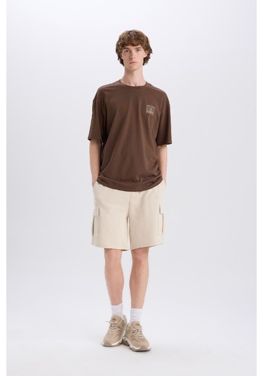 DeFacto Regular Fit Beli Bağcıklı Kargo Cepli Şort D9494AX25SMBG766