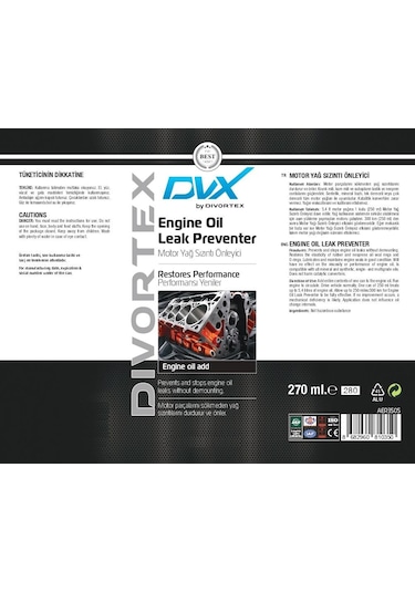 Dvx Motor Yağı Sızıntı Önleyici Tıkayıcı 270 ML