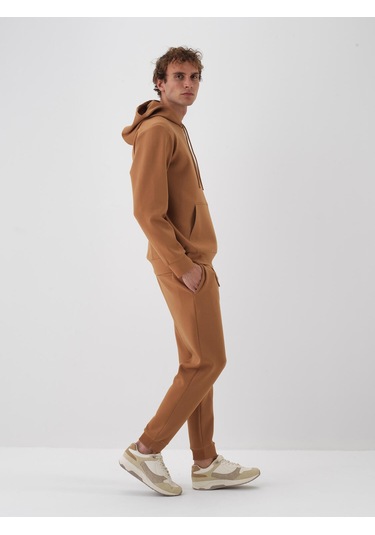Camel Pamuk Dokulu Regular Fit Sweat Pantolon 380186 Camel