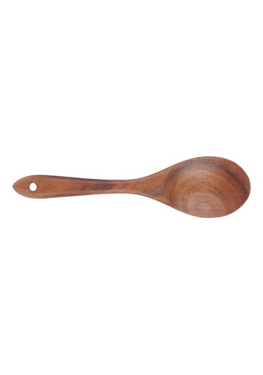 Konesam Sağlıklı Güvenilir Tam Tekne Ağacı Mutfak Kaşığı - 26x6.5cm, Dayanıklı, Doğal Dokulu, Kolay Temizlenir Diğer