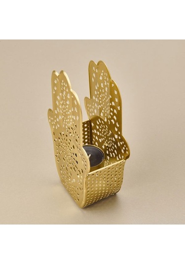 Kpm Etnik Metal Mumluk - Gold - 10 Cm ALTIN