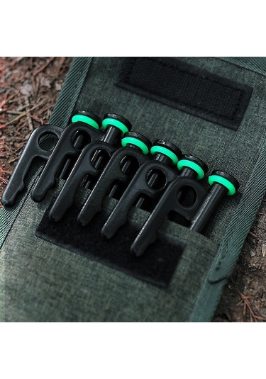 Xiyyadms Kamp Tırnak Işık Halkaları, 10 Adet Silikon O Tipi Uyarı Çemberi, Çadır Aksesuarı, Gece Görünürlüğü Sağlar Çok Renkli