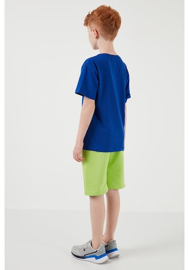 Lela Pamuklu Regular Fit Bisiklet Yaka Şortlu Alt-Üst Erkek Çocuk Takım 6212011 Saks