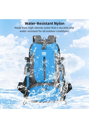 Jeehugo 50l Dağcılık Sirt Çantası - Su Geçirmez Nylon, Çok Bölmeli, Ağırlığı 0.76kg, Spor Ve Seyahat İçin Mavi Yeşil
