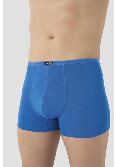 Arma Yıldız Erkek İnce Bel Lastikli Bambu Boxer Mavi 5'li Paket Mavi