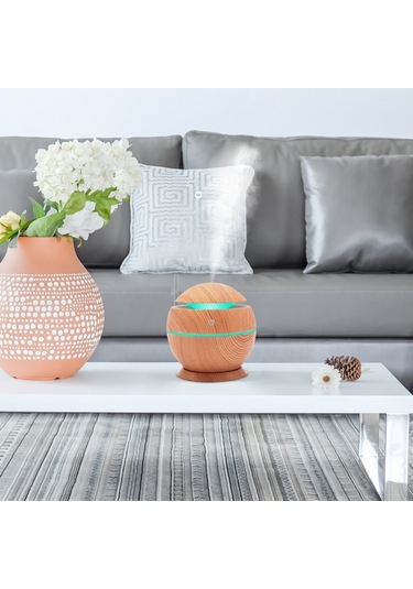 Suofeng 130ml Usb Ultrasonik Esansiyel Yağ Nemlendirici & Aromaterapi Difüzörü 7 Renkli Led Işık - Ev, Yatak Odası, Ofis İçin