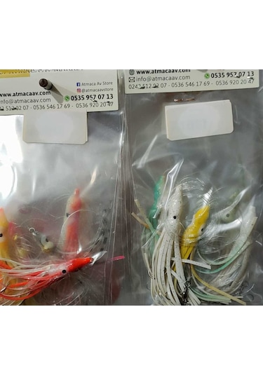 Top Arkası-8Cm Ahtopot-Silikon-Hazırtakım Iğne 1 Paket 10 Adet