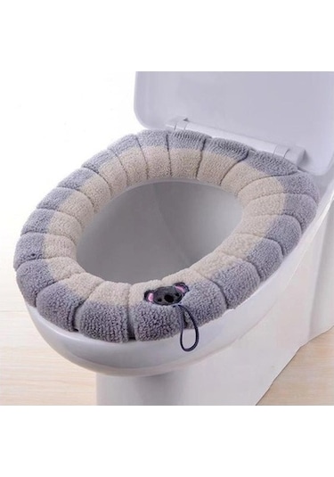 Tongxida Bej Banyo Klozet Kapağı Yumuşak Isıtıcı Mat, Konforlu Kullanım, Bej Bej