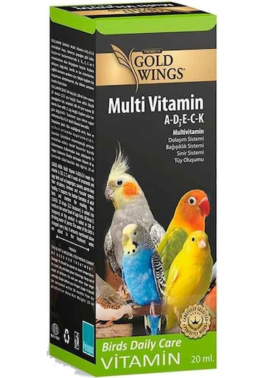 Gold Wings Premium Multi Vitamin A-D3-E-C-K Tüy Oluşum Destek 20 ML