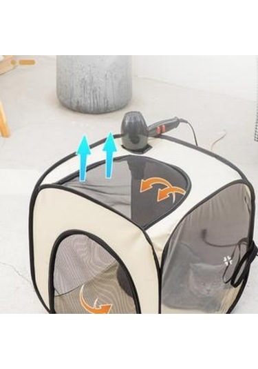 Pet Taşınabilir Katlanabilir Kedi Playpen Cates Kennel Oxford Bezi Pet Çıkarılabilir Fermuar Üst Gölge Kapak Kapalı Dış Mekan Kullanımı Taşıyıcılar Ve Amp Bebek Arabası