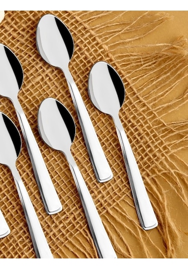 Cooker 6'lı Milas Paslanmaz Çelik Ve Kararmaz Milas Çay Kaşığı Seti Ckr2182 Çelik