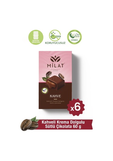 Milat Kahve Dolgulu Çikolata 6 60 G