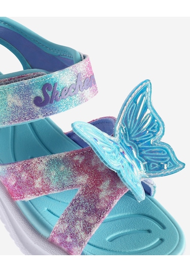Skechers Jumpsters Sandal - Butterfly Brıtes Küçük Kız Çocuk Mavi Işıklı Sandalet 303109n Aqmt Mavi